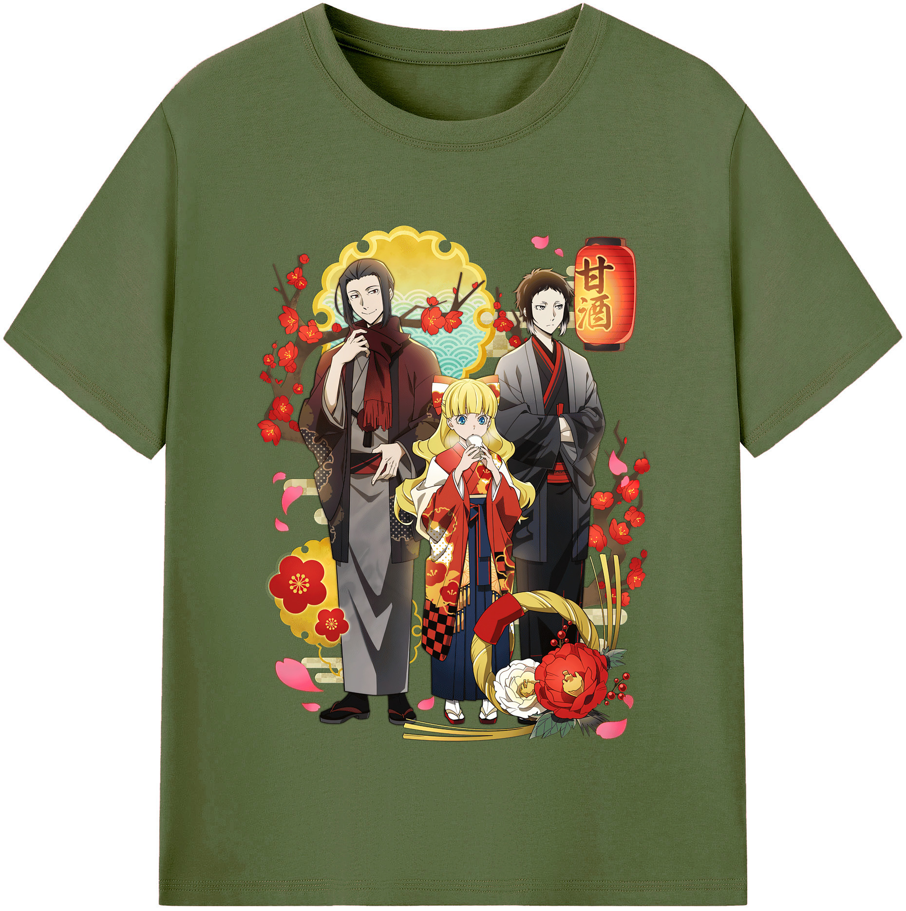 （画像用） 文豪ストレイドッグス Bungo Stray Dogs 綿100％半袖Tシャツ（フロントプリント）